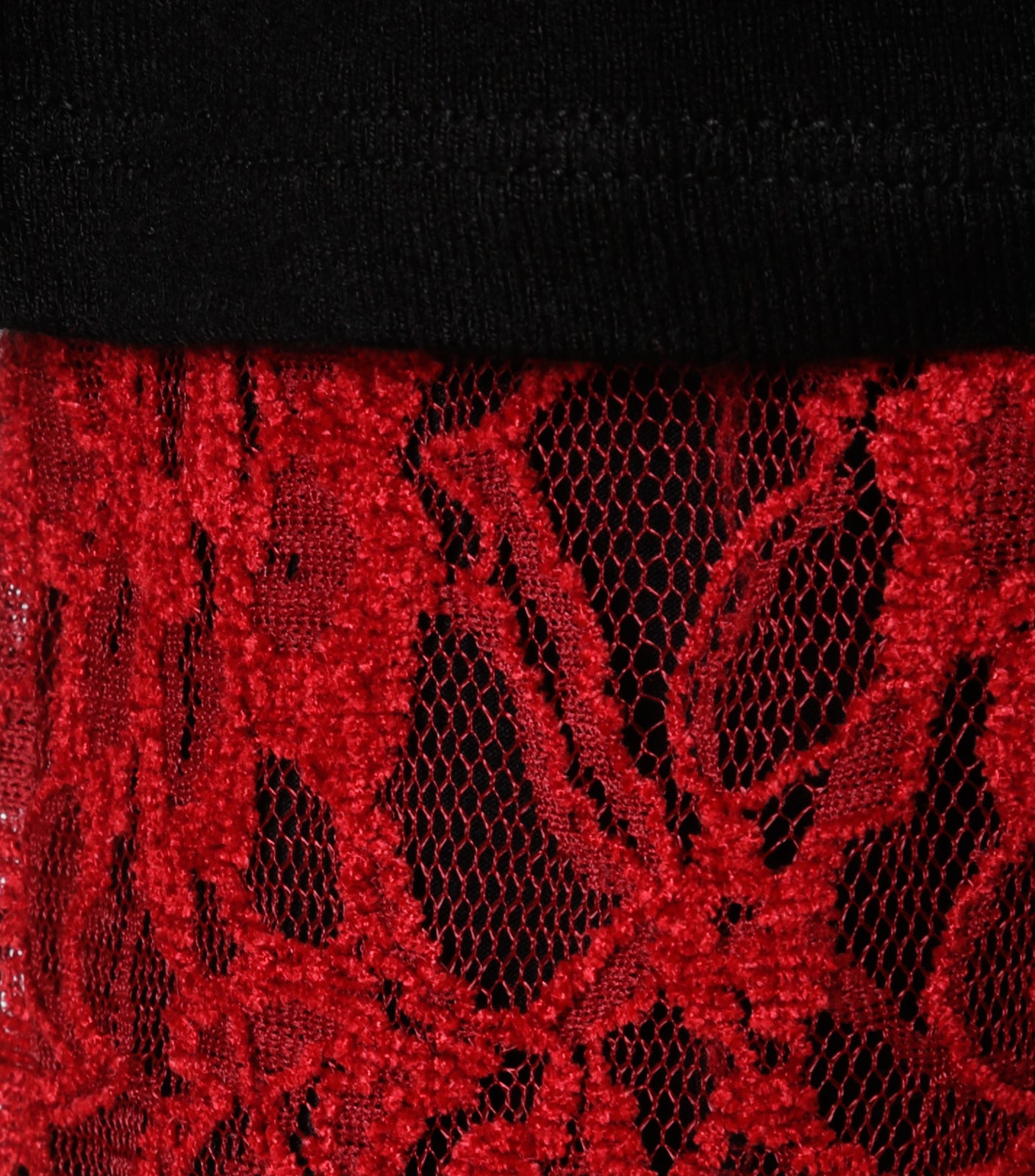 Set Blusa y Pantalón de Encaje Rojo