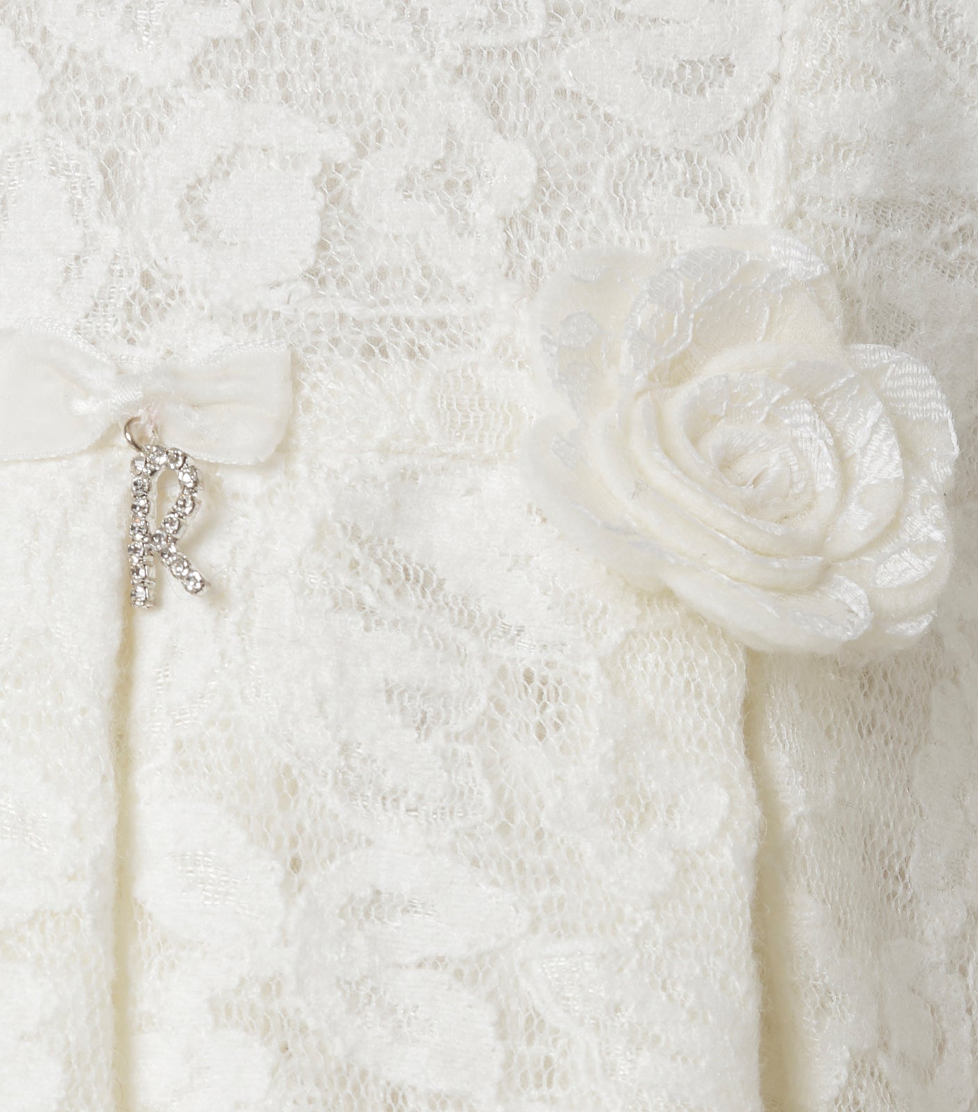 Vestido Bordado Blanco y Tul para Bebé