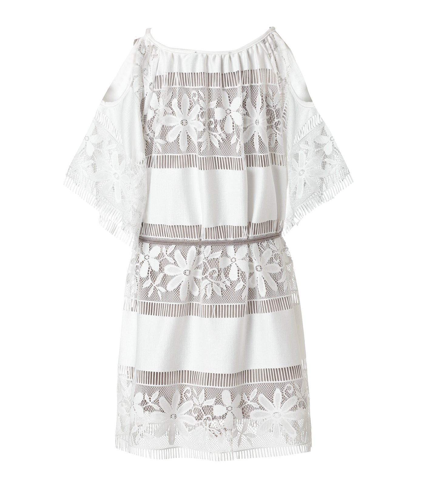 Vestido Deshilado con Hombro Descubierto