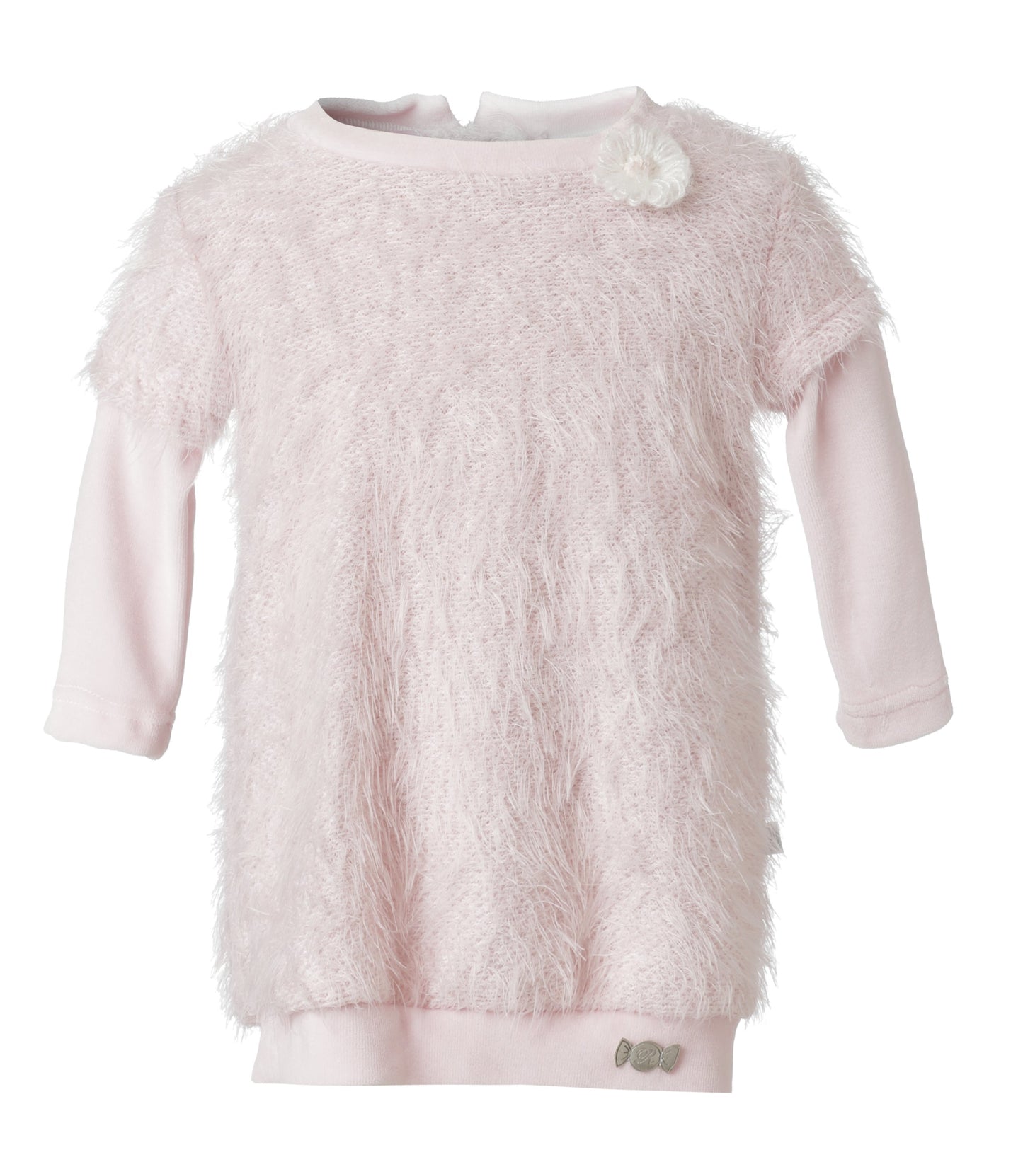 Vestido Nube Rosa con Flor