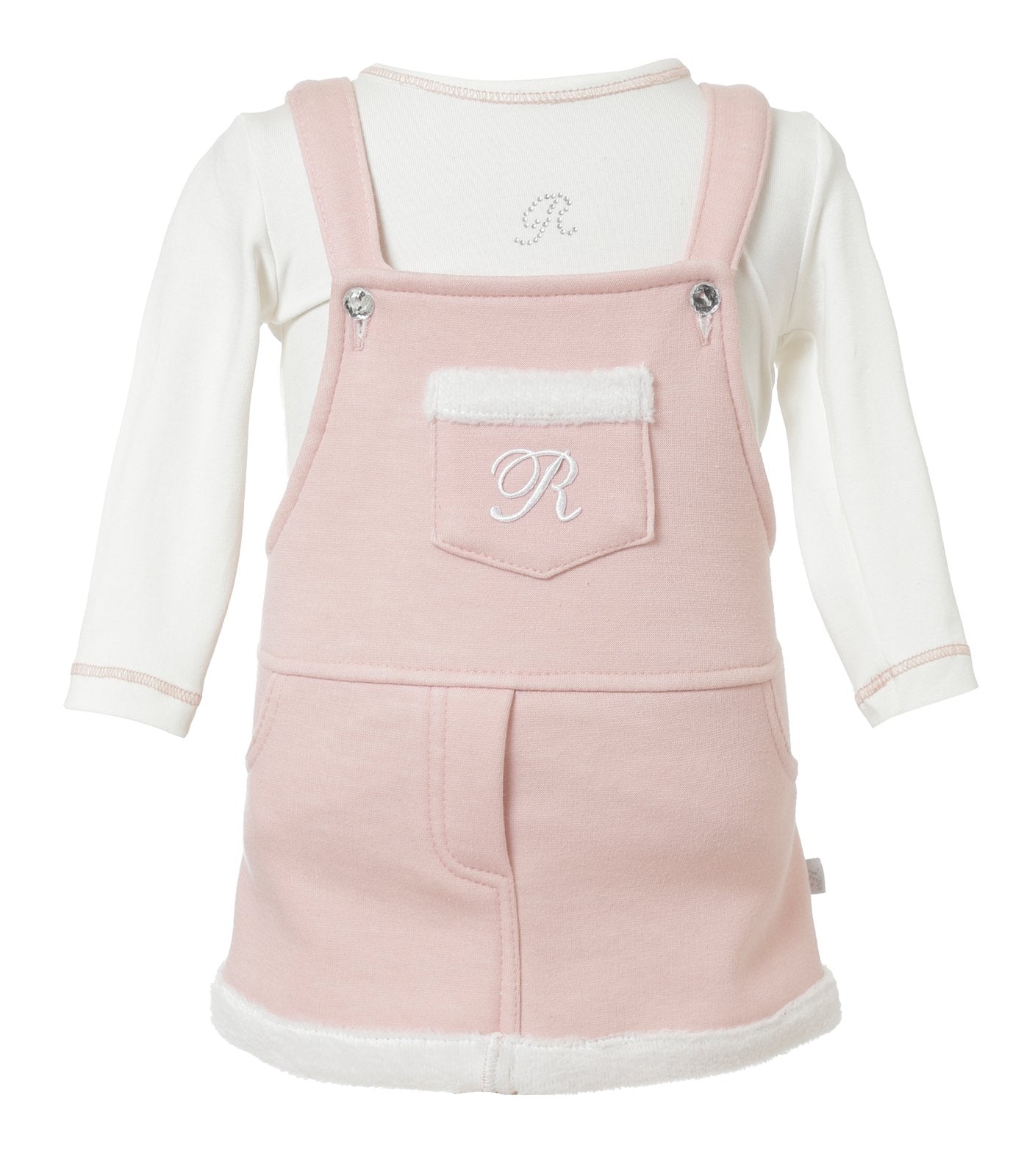 Set de Vestido Rosa con Blusa Marfil Infant