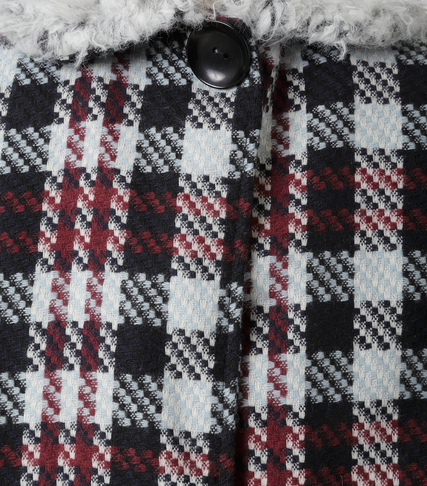 Abrigo a Cuadros Granate y Azul