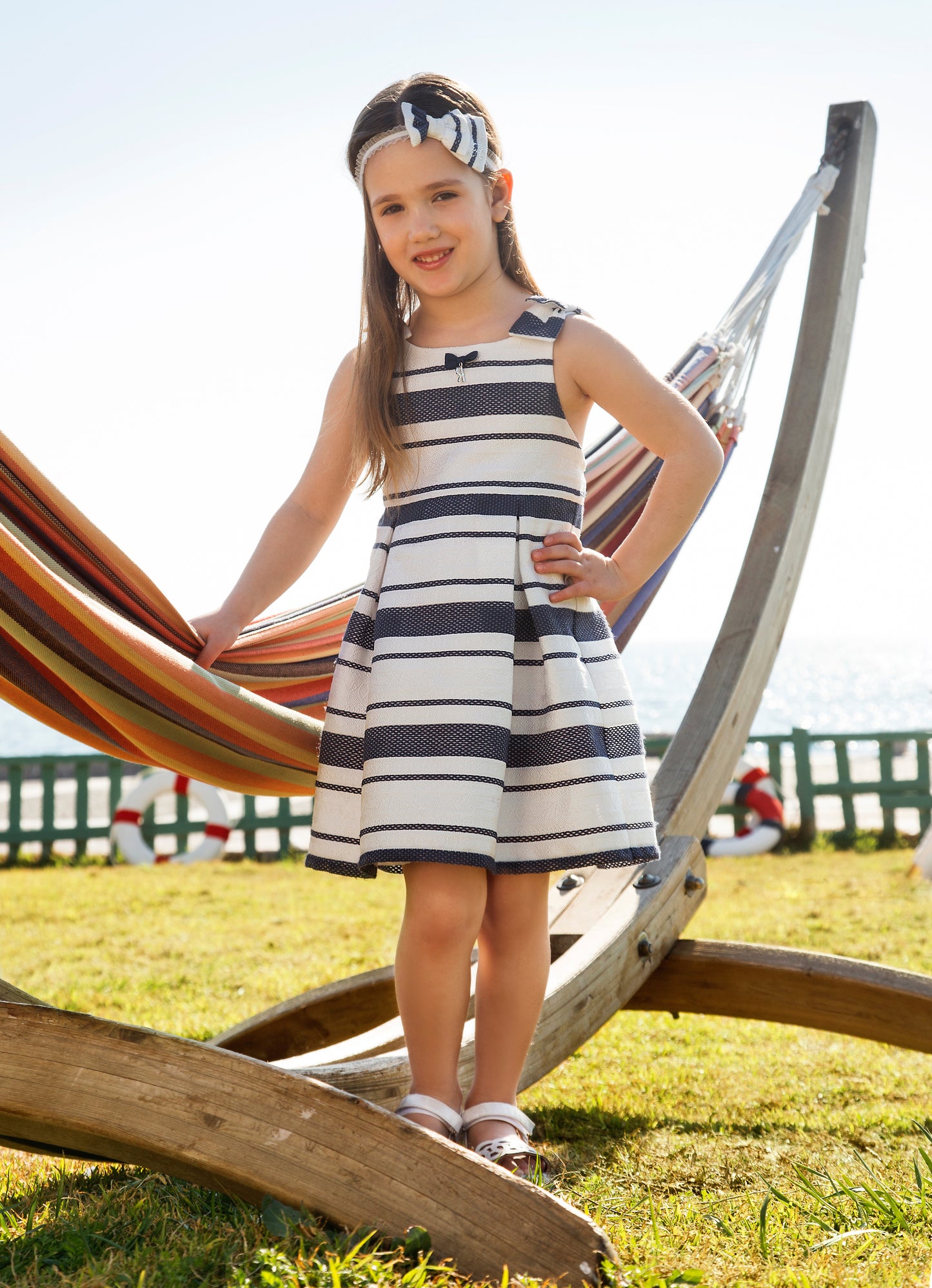 Vestido Jacquard Rayado Tirantes