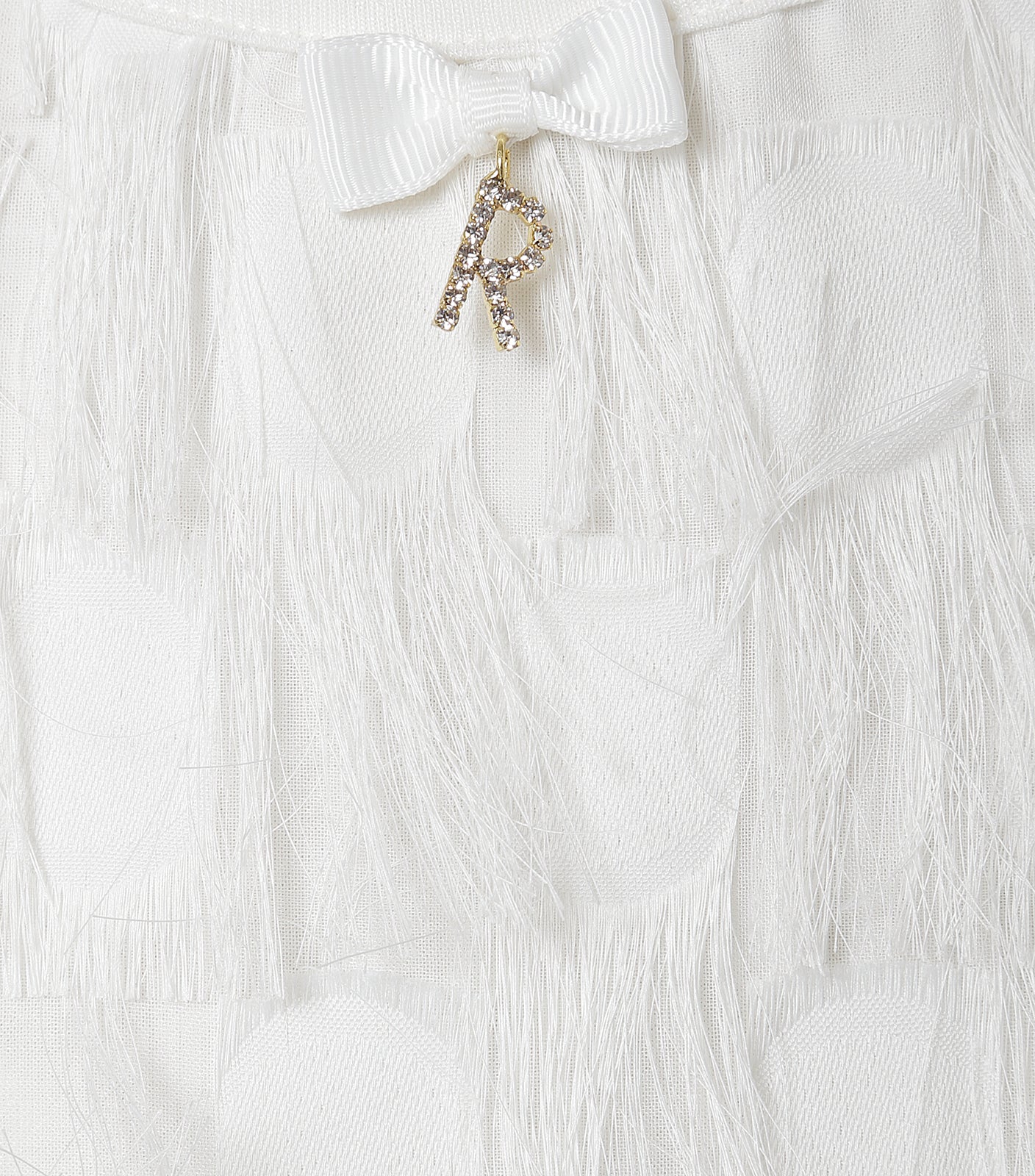 Vestido Flecos Blanco