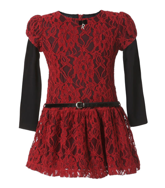 Vestido Encaje Rojo