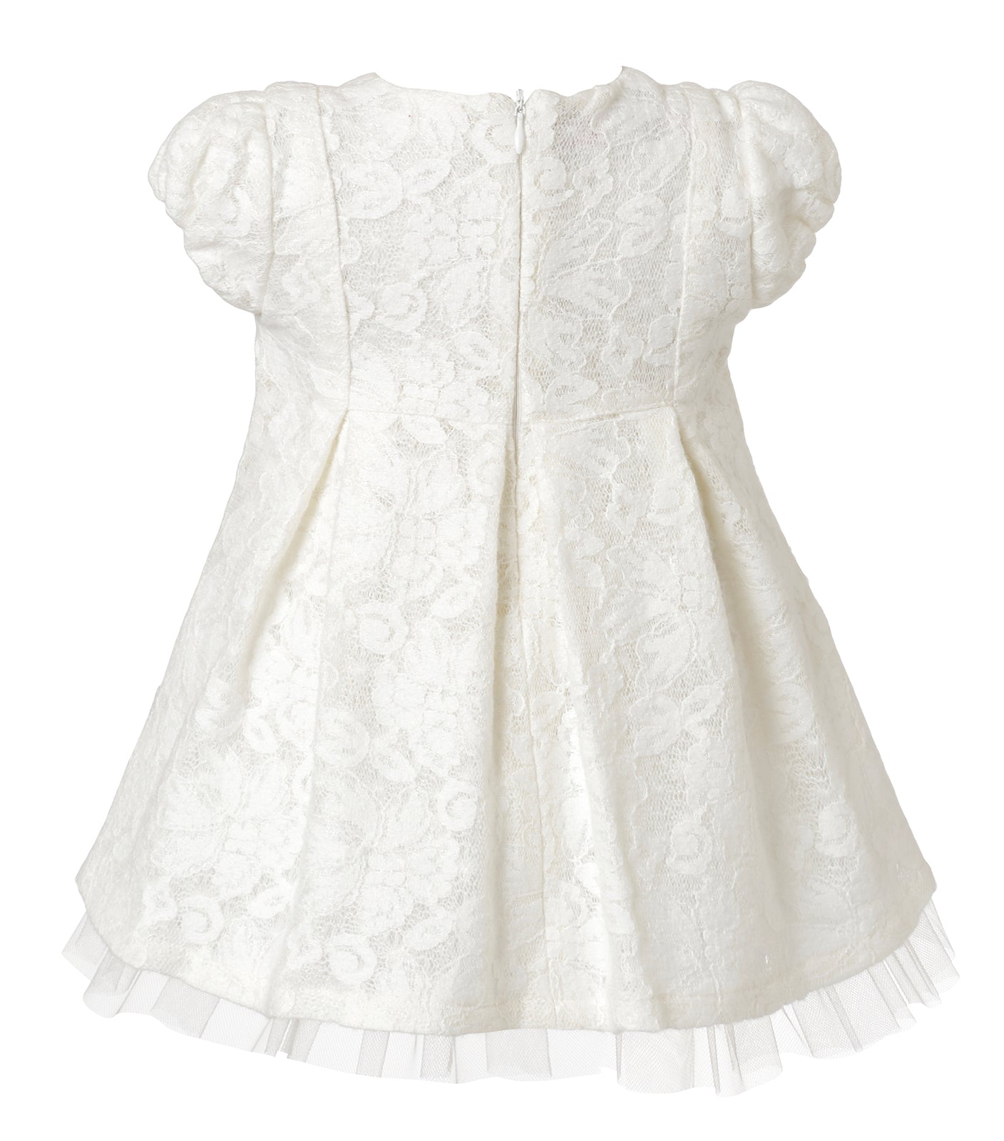 Vestido Bordado Blanco y Tul para Bebé