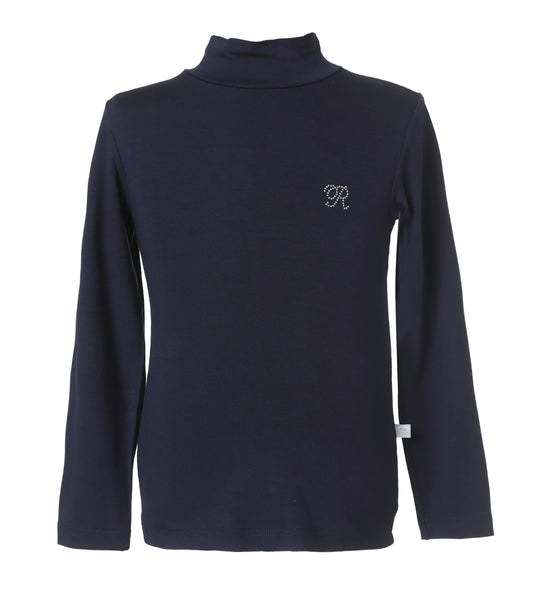 Blusa Cuello Alto Azul