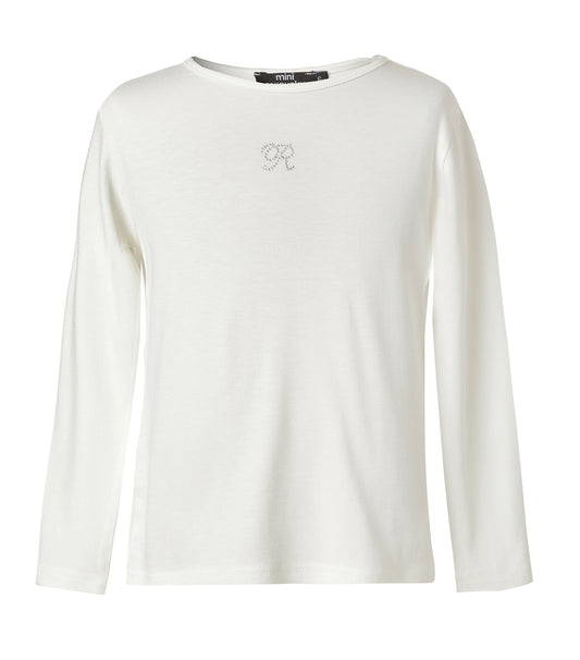 Blusa Blanca Cuello Redondo