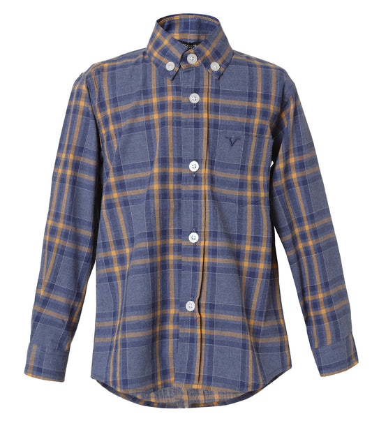 Camisa Cuadros Azules y Amarillos