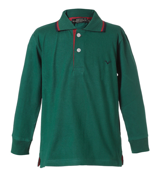 Playera Polo Verde Manga Larga