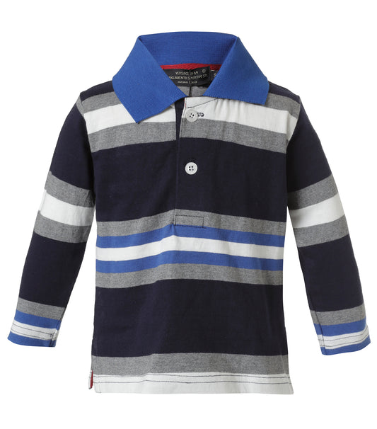 Polo Azul Rayada para Bebé