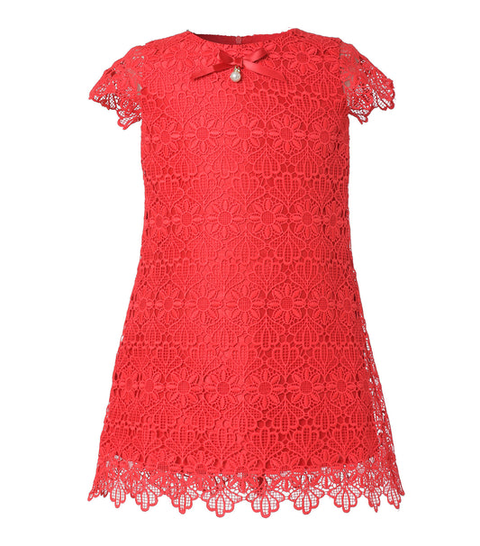 Vestido Encaje Rojo