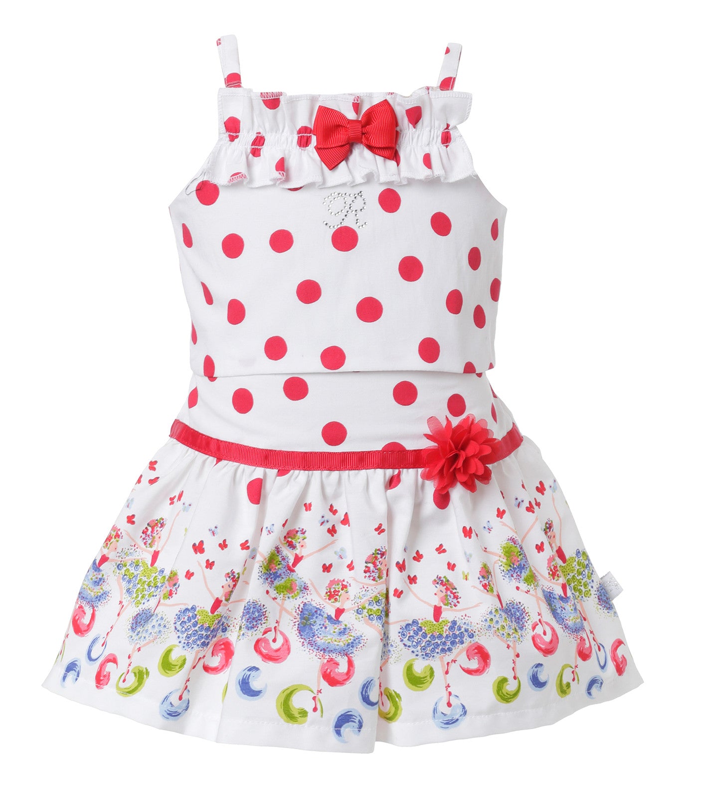 Set Falda Lunares Rojos para Bebé