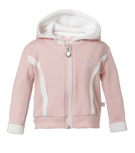 Sudadera Rosa con Detalles Marfil para Bebé
