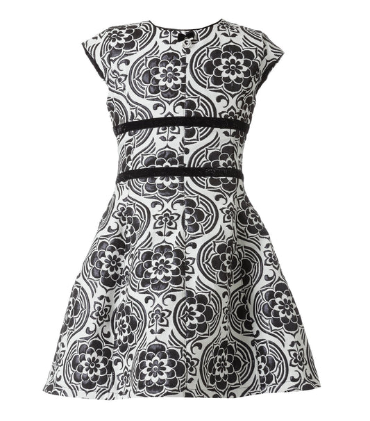 Vestido Floral B&W V19.69