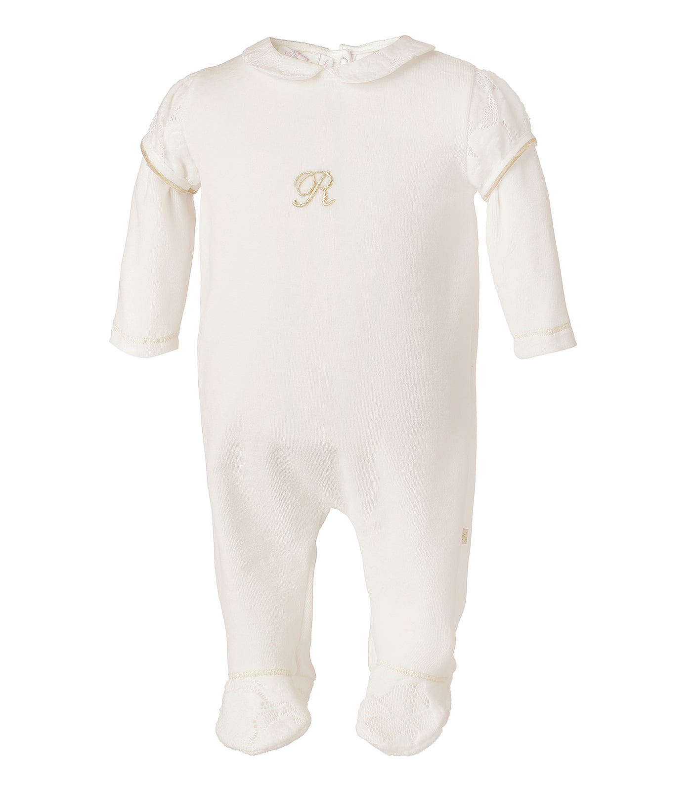 Mameluco Terciopelo Blanco Infant
