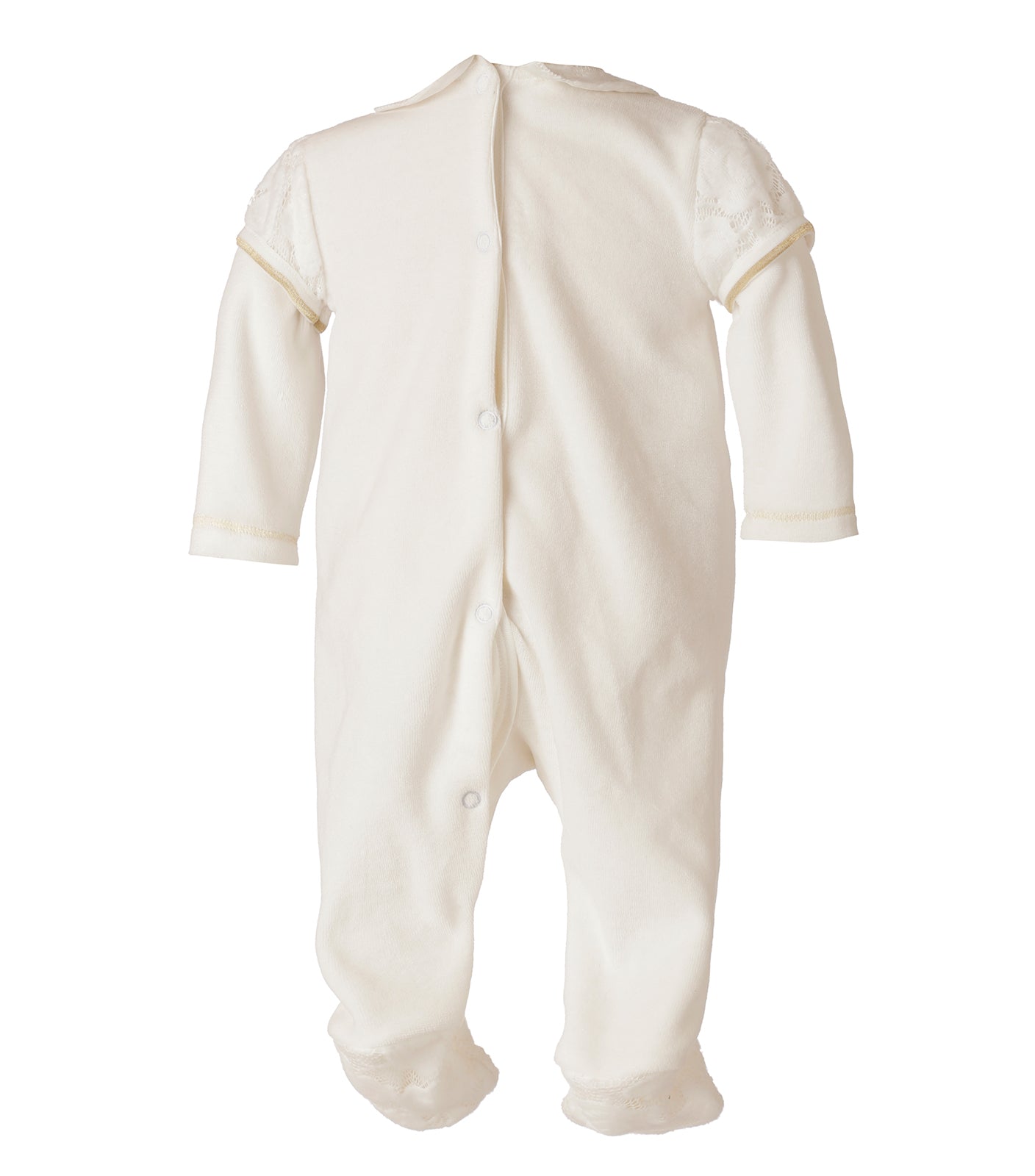 Mameluco Terciopelo Blanco Infant